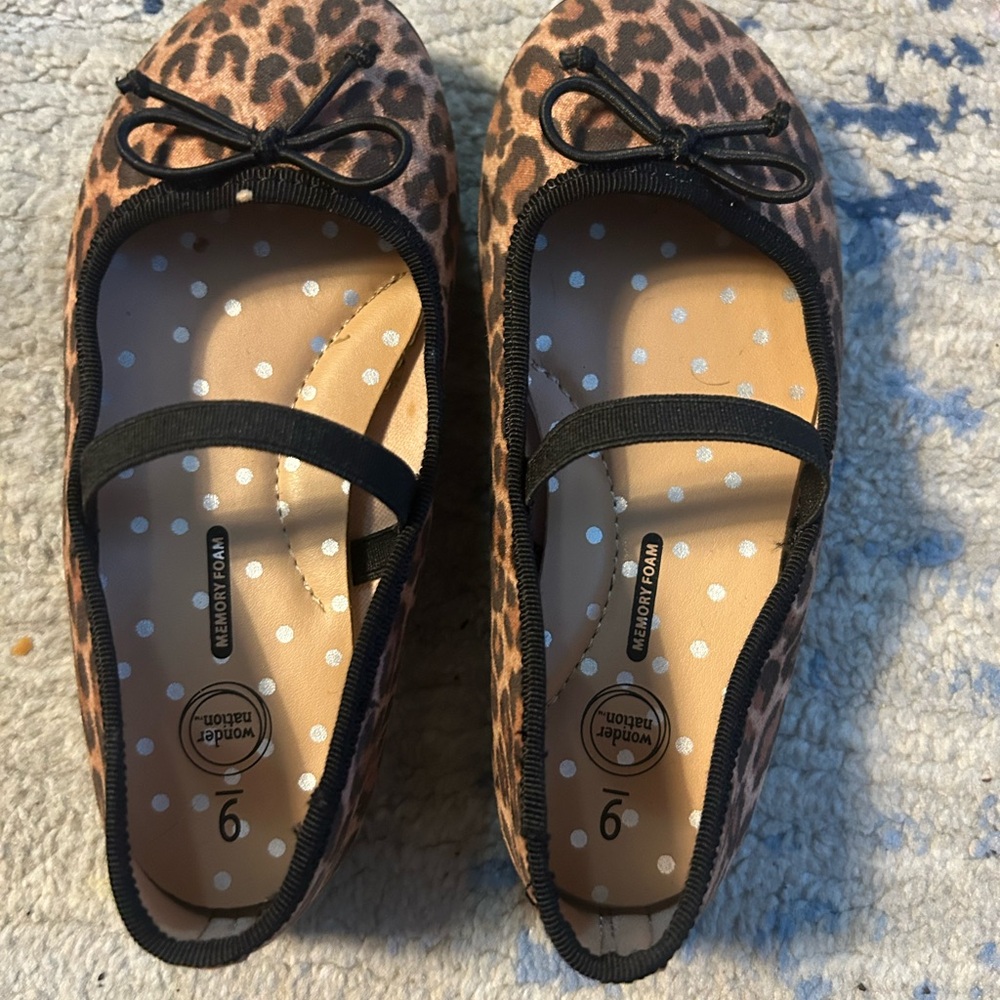Leopard Print Ballet Flats with Bow